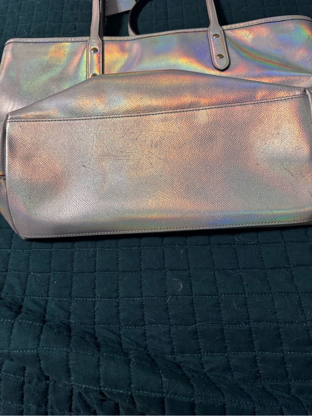 Coach Iridescent Tote - Pearl Sheen - Picture 5 of 9
